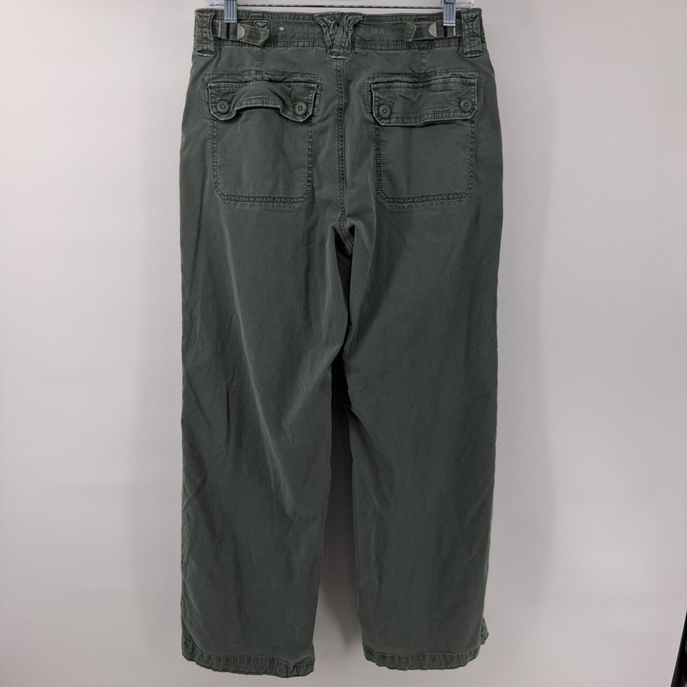 American Eagle Wide Leg Utility Trouser Pants Womens 32x30 Size 8 Olive Green - Picture 5 of 7